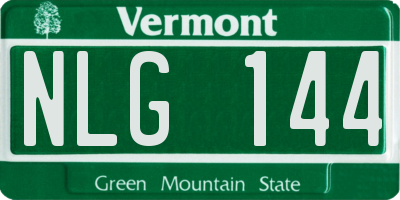 VT license plate NLG144