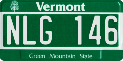 VT license plate NLG146