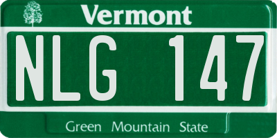 VT license plate NLG147