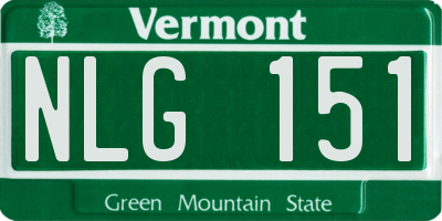 VT license plate NLG151
