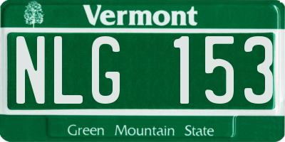 VT license plate NLG153