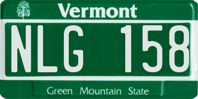 VT license plate NLG158