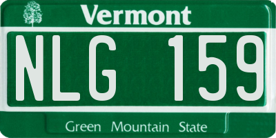 VT license plate NLG159