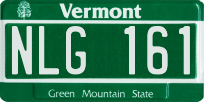 VT license plate NLG161