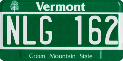 VT license plate NLG162