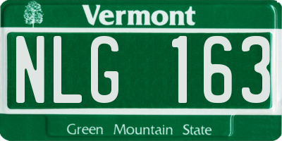 VT license plate NLG163