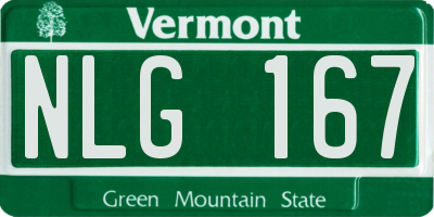 VT license plate NLG167