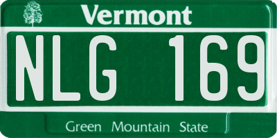 VT license plate NLG169
