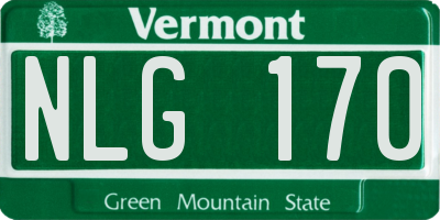 VT license plate NLG170