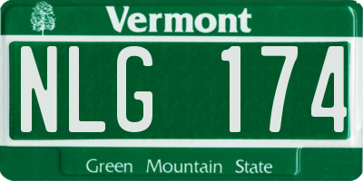 VT license plate NLG174