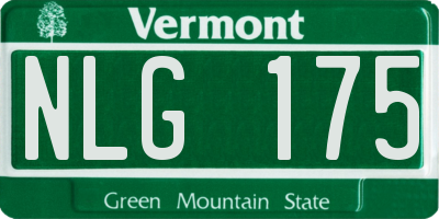 VT license plate NLG175