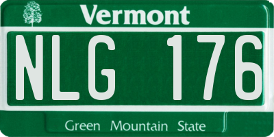 VT license plate NLG176