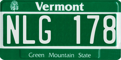 VT license plate NLG178