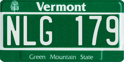 VT license plate NLG179