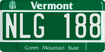 VT license plate NLG188