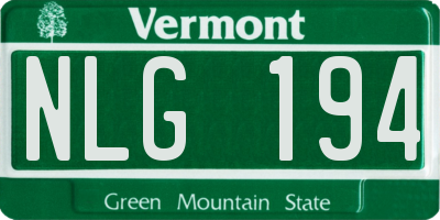 VT license plate NLG194
