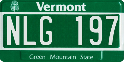 VT license plate NLG197