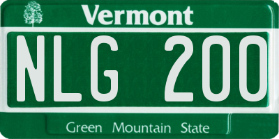 VT license plate NLG200