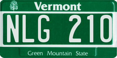 VT license plate NLG210
