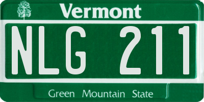 VT license plate NLG211