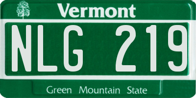 VT license plate NLG219