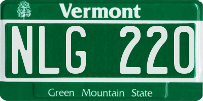 VT license plate NLG220
