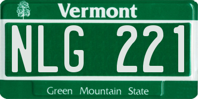 VT license plate NLG221