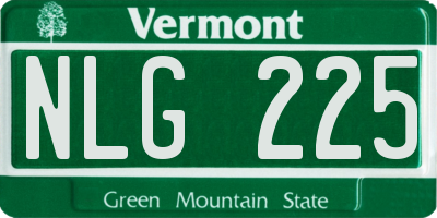 VT license plate NLG225