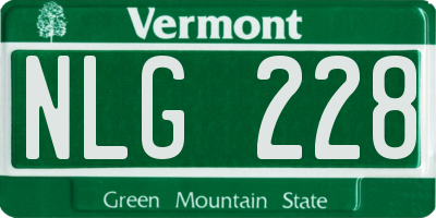 VT license plate NLG228