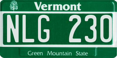 VT license plate NLG230