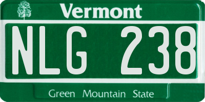 VT license plate NLG238