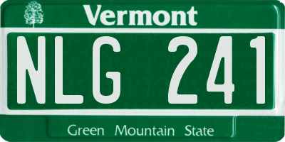 VT license plate NLG241