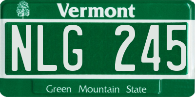 VT license plate NLG245
