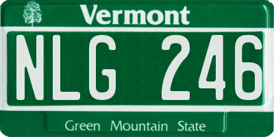 VT license plate NLG246