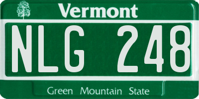 VT license plate NLG248
