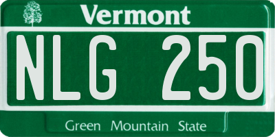 VT license plate NLG250