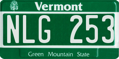 VT license plate NLG253
