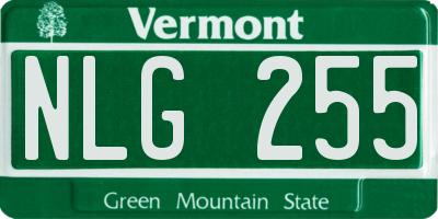 VT license plate NLG255