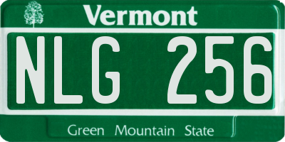 VT license plate NLG256