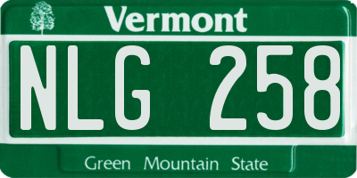 VT license plate NLG258