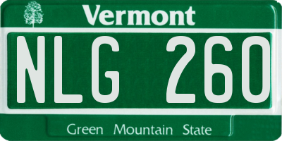 VT license plate NLG260