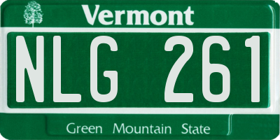 VT license plate NLG261