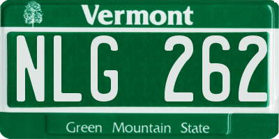 VT license plate NLG262