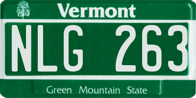 VT license plate NLG263