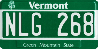VT license plate NLG268