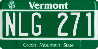 VT license plate NLG271