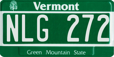 VT license plate NLG272
