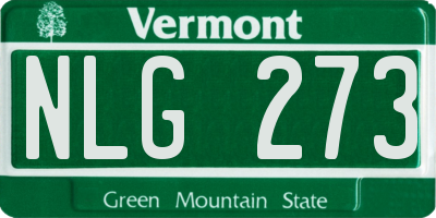 VT license plate NLG273