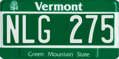 VT license plate NLG275