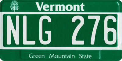 VT license plate NLG276